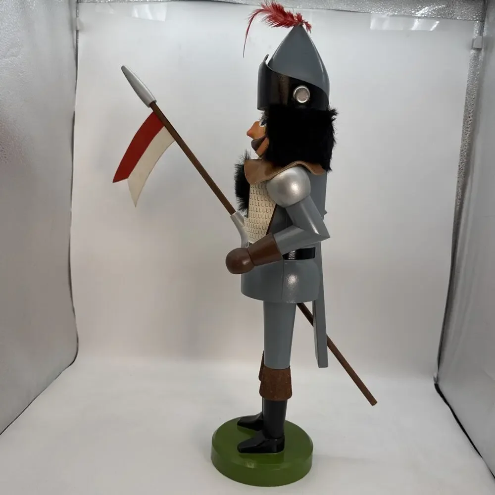 HUGE! ERZGEBIRGE VEB Hodrewa Rothenthal Nutcracker German Guard Soldier 24”